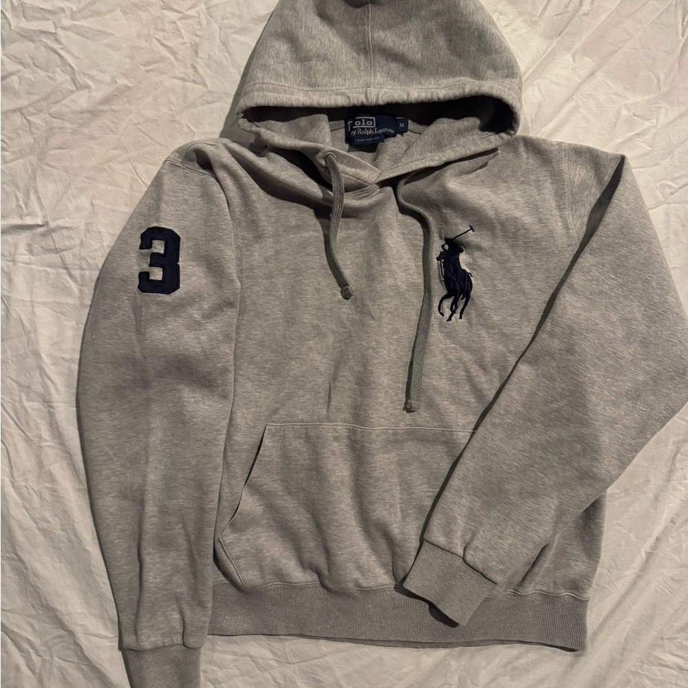 Ralph Lauren Gray Hoodie with Navy Accents